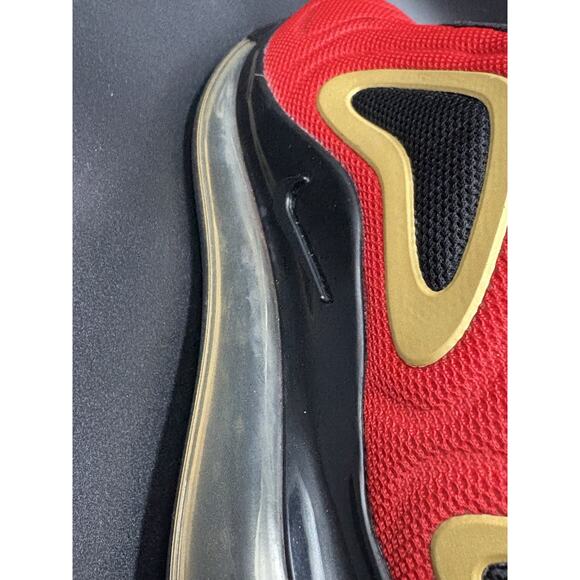 Nike Air Max 720 Red Gold Black Athletic Shoes CU4871-600 Women’s Size 8 - Picture 5 of 15